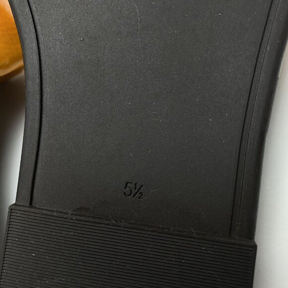 Tory Burch Leather Slide Sandals Mustard Yellow Size 5.5 - Picture 8 of 8